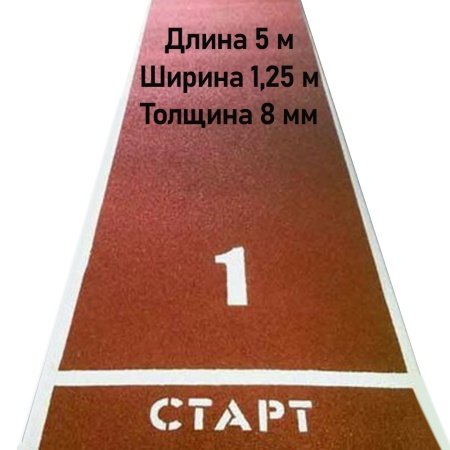 Купить Дорожка для разбега 5 м х 1,25 м. Толщина 8 мм в Архангельске 